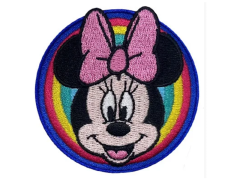 Minnie Mouse rundt stofmærke