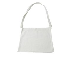 Cotton musette cycling bag 37x28 cm – white