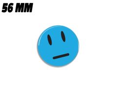 Blue neutral smiley magnet 56 mm
