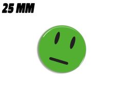 Green neutral smiley magnet 25 mm