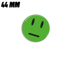 Green neutral smiley magnet 44 mm