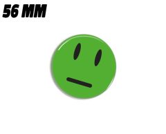Green neutral smiley magnet 56 mm