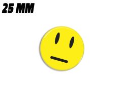 Yellow neutral smiley magnet 25 mm