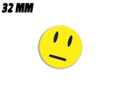 Yellow neutral smiley magnet 32 mm