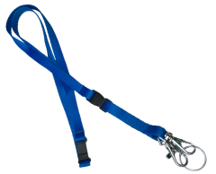 Blue Lanyard without Print 10mm - With Break-Away Buckle