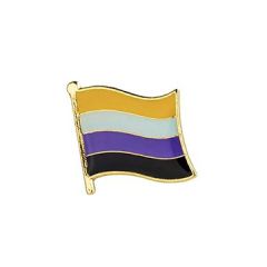 Non-binary Flag Enamel Pin