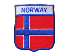 Norway Iron-On Patch with Norwegian Flag