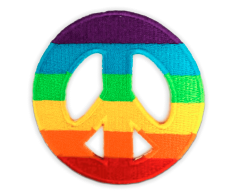 Peace Sign Rainbow Iron-on Patch