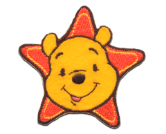 Winnie the Pooh star shaped Iron-On Patch
