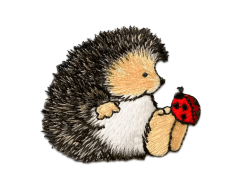 Cute Embroidered Hedgehog Iron-On Patch