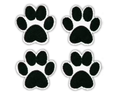 Dog Paw Print Iron-On Patches, 4 pcs.