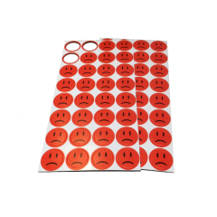 Smiley magnets red angry 2 cm - sheet of 32 pcs