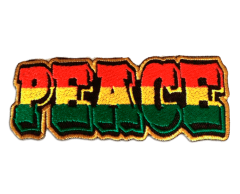 Peace Rasta Colored Iron-On Patch