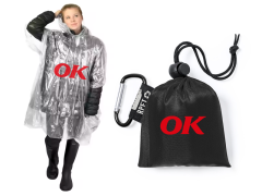 Raincoat with Logo in Small Pouch - Also with Logo on the Pouch