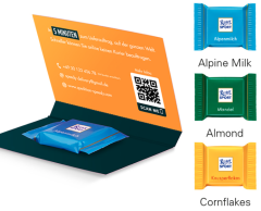 Ritter Sport Mounted on Card with Logo - Fast Production