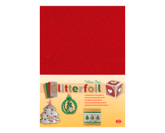 Red glitter foil A4 self-adhesive, 4 sheets