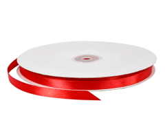 Red satin ribbon, 100 meter roll