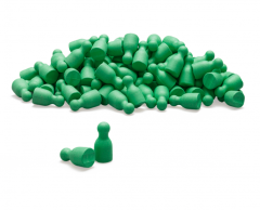 Set of 100 Green Game Pieces