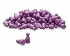 Set of 100 Purple Game Pieces