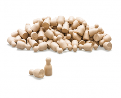 Set of 100 Natural Game Pieces