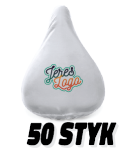 50 pcs white saddle covers with your own design - budget