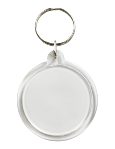 Acrylic Keychain with Logo, Round 48mm - With Custom Design