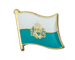 San Marino Flag Enamel Pin 19x16mm