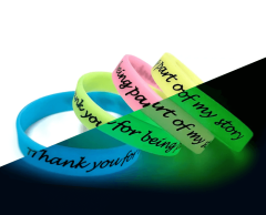 Glow-in-the-Dark Printed Rubber Bracelets