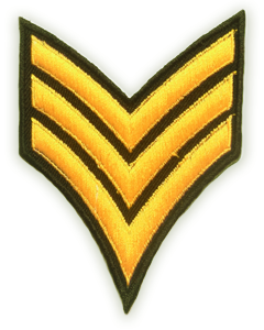 U.S. Army Sergeant Stripes Military Iron-On Patch