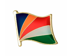Seychelles Flag Enamel Pin 19x16mm