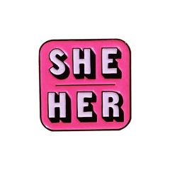 She/Her Enamel Pin
