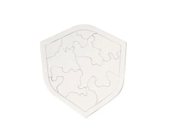 Shield paint-your-own puzzle 17x18cm