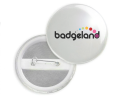 Reflective Badges Silver, 55 mm Round