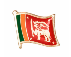 Sri Lanka Flag Enamel Pin 19x16mm