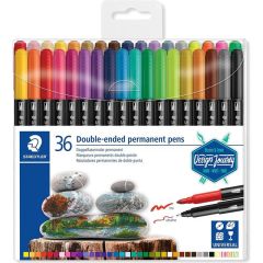 STAEDTLER Duo Markers, 36-Pack - Draw Directly on Badges and Stickers