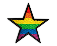 Rainbow Pride Star Iron-On Patch