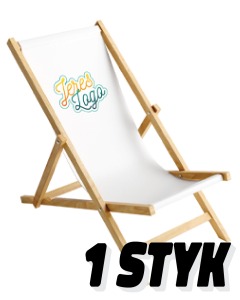 White beach chair with custom design