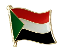 Sudan Flag Enamel Pin, 19x16mm