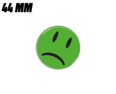 Green sad smiley magnet 44 mm