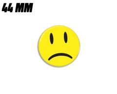 Yellow sad smiley magnet 44 mm