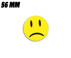 Yellow sad smiley magnet 56 mm