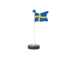 Swedish Table Flag in Wood - 20 cm Tall