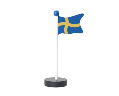 Swedish Table Flag in Wood - 25 cm Tall