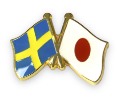 Sweden - Japan Friendship Pin, 25x20mm