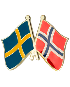 Sweden - Norway Friendship Flag Enamel Pin