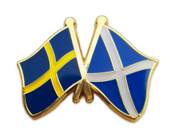 Sweden - Scotland Friendship Flag Enamel Pin