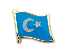 East Turkestan Uyghur Flag Enamel Pin - 19x16mm