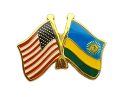USA - Rwanda Friendship Flag Enamel Pin