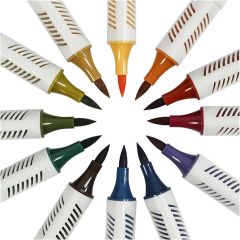 Sketch Marker Dual Tip Set, Natural Colors, 12 pcs.