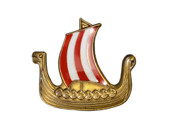 Viking Longship Danish Souvenir Pin